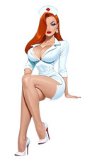 2304 Jessica Sticker, Made In USA, Laminated, Sexy, Waifu, Busty, Thicc
