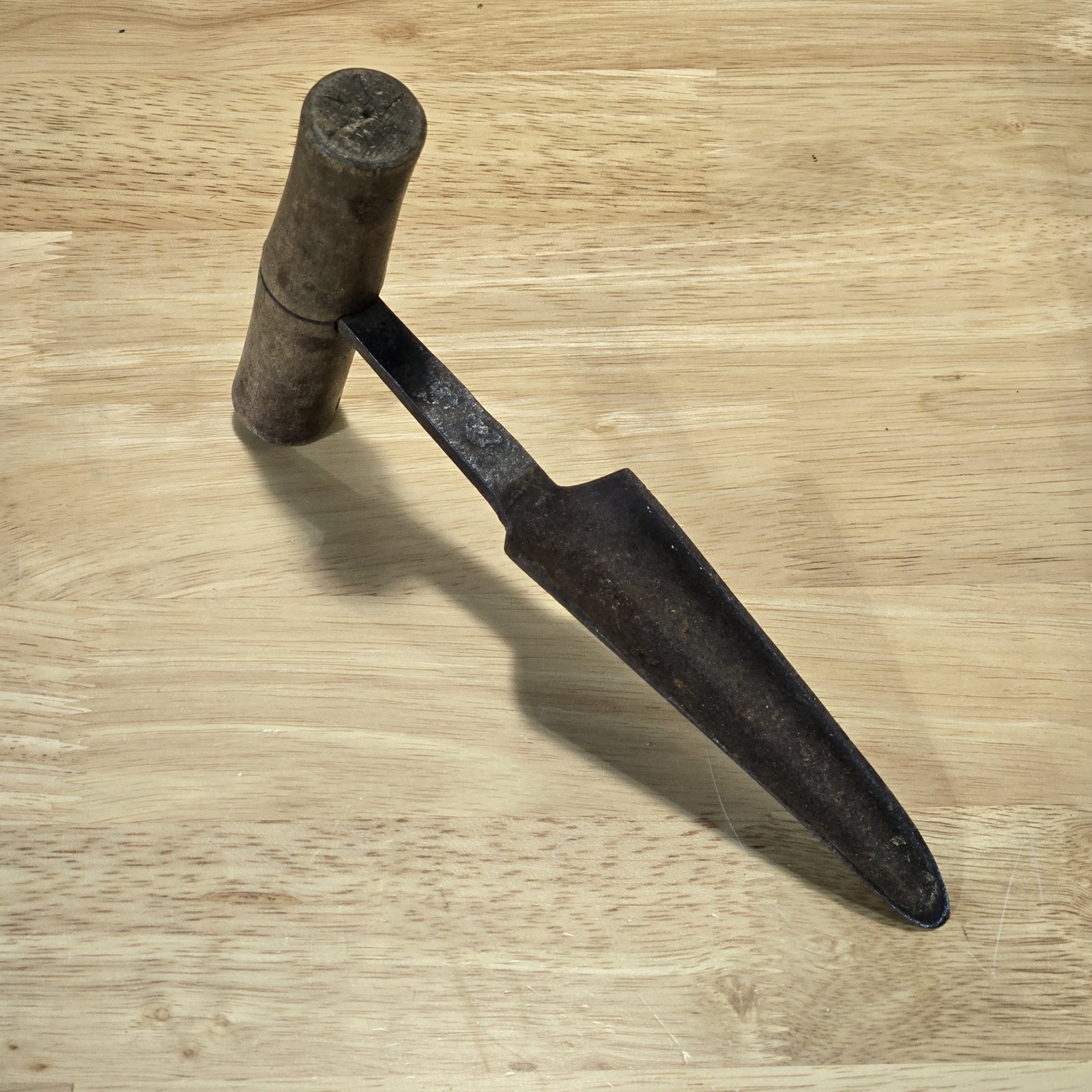 Antique T-handle Bung Barrel Hole Auger, Vintage Wine & Beer Hand Tool