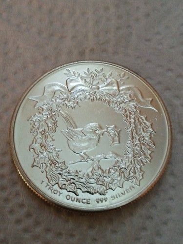 Muñeco de nieve vintage y raro 1988 1 oz 999 plata vacaciones arte redondo por Currier And Ives - Imagen 2 de 7