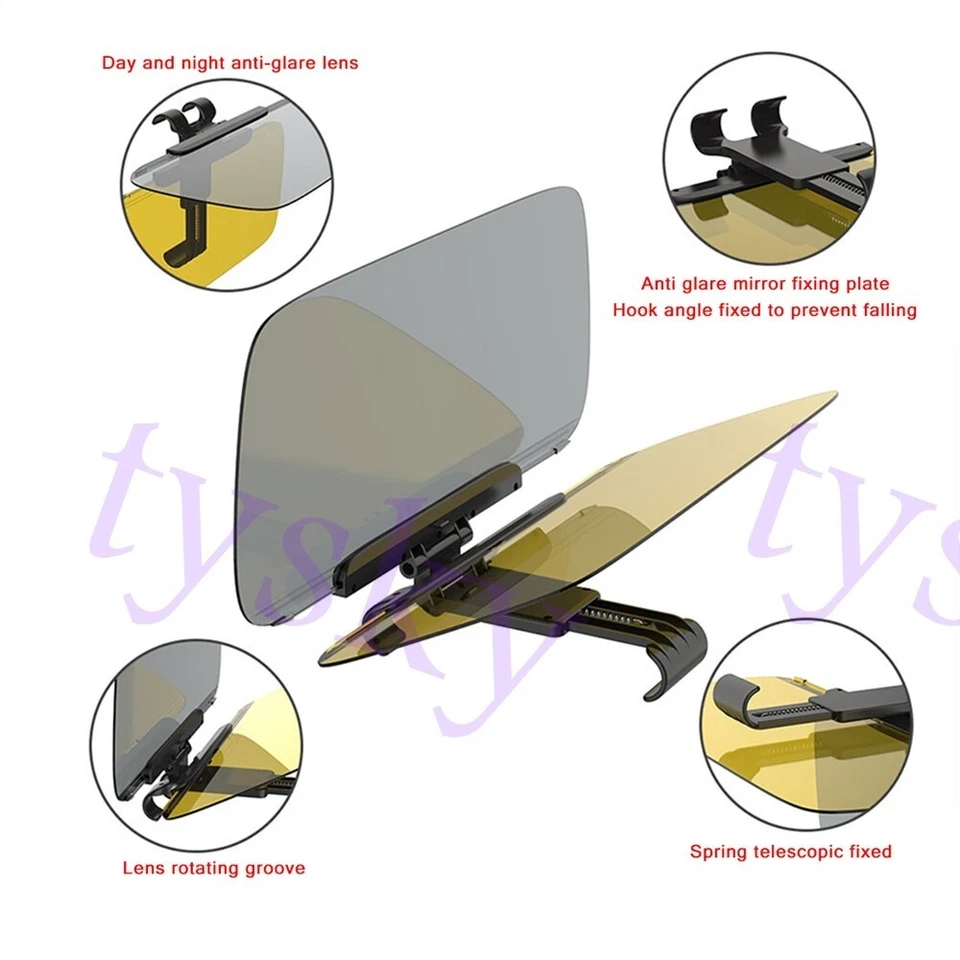 Clipe interno na frente para carro viseira solar veículo óculos sombra acessórios universais - Imagem 3 de 4