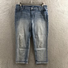 J.Jill Jeans Womens 12P Petite Blue Mid Rise Zip Fly Straight Leg Denim 5-Pocket