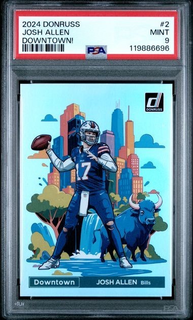 2024 PANINI DONRUSS DOWNTOWN! #2 JOSH ALLEN PSA 9