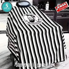 5 X Salon Grade Hair Cutting Cape - Barber Apron, Hairdressing Gown, Hook Closur