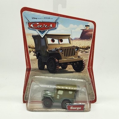 DISNEY PIXAR CARS SARGE IN GREEN 2006 DESERT SERIES 1942 WW II WILLEY ARMY JEEP