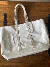 MARK & GRAHAM X STEELE WATERPROOF Boat TOTE Bag Ivory White No Logo