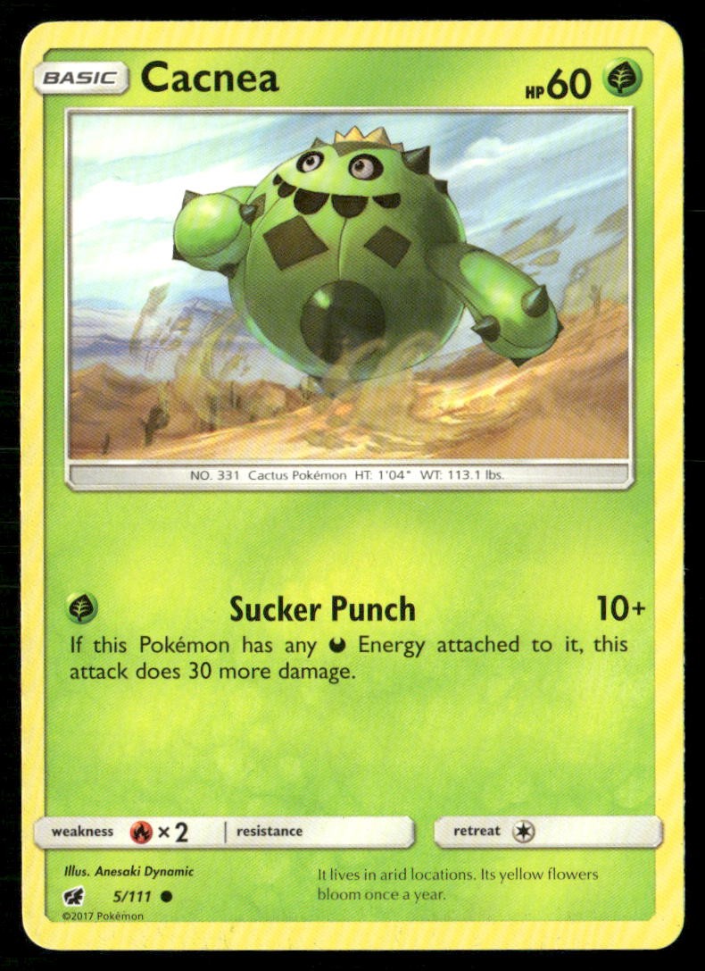 Cacnea 5/111 Common Crimson Invasion Pokemon Lightly Played