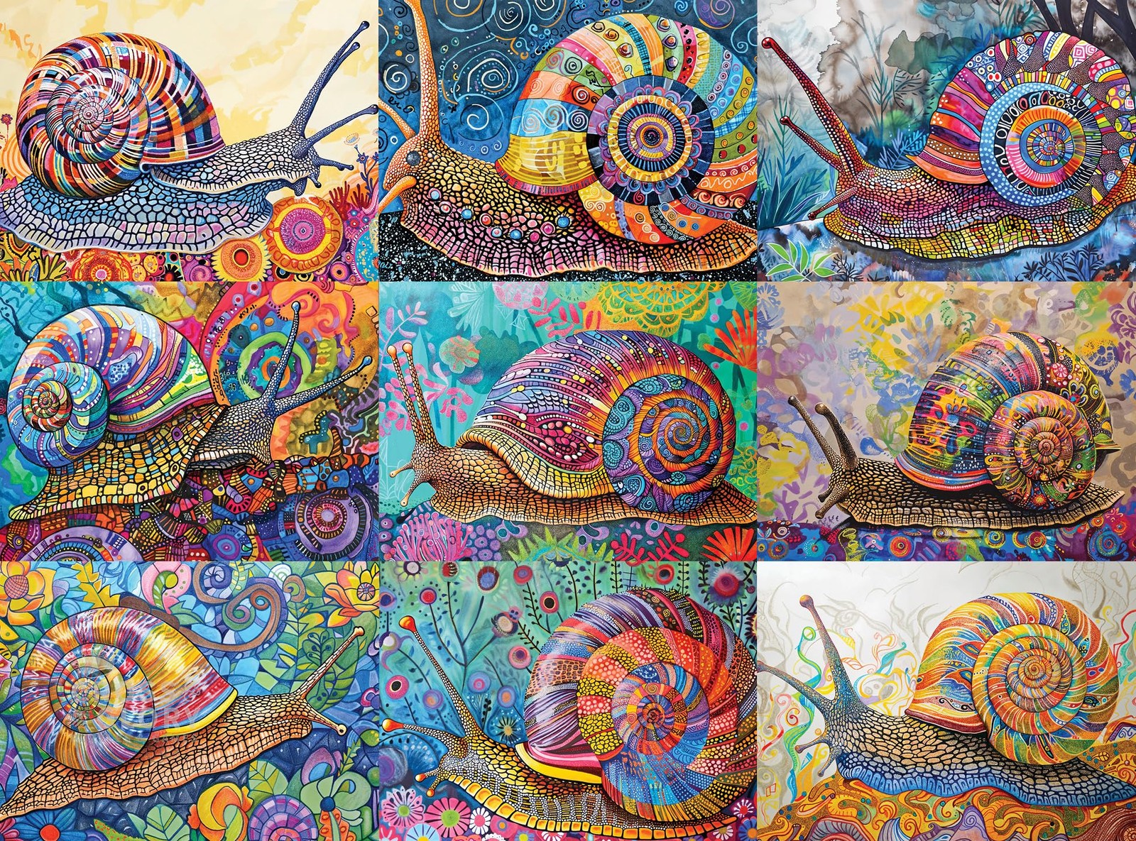 Cross & Glory - The Snail Parade - 1000 Piece Jigsaw Puzzle for Adults |