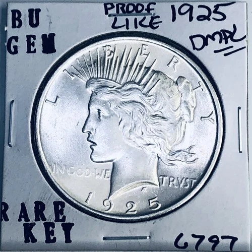 1925 P BU GEM PEACE SILVER DOLLAR UNC MS+++ U.S. MINT RARE COIN 6797