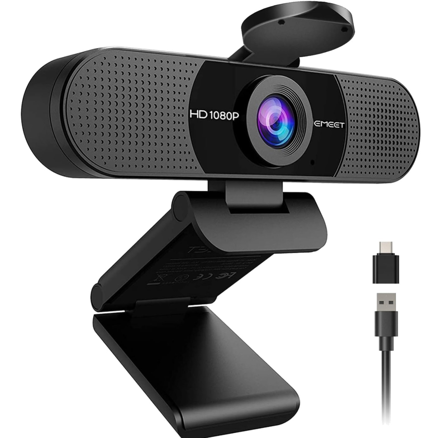 Webcam 1080P HD Microphone USB Camera FOV Wide-angle Online Calls-image
