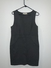 Ann Taylor LOFT Ponte Knit Sheath Dress Womens 12 Gray Sleeveless Stretch Career