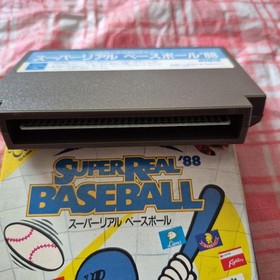 NES Fc Super Real Baseball 88 With Box Theory Famicom Software JPN  Vintage Limi