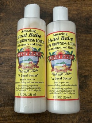 Amazing Maui Babe After Browning Lotion Tan Enhancer & Healer 8 oz ea - 2 Pack