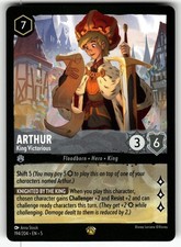 arthur lorcana card - King Victorious (Enchanted) 4 Character Version Blue Steel Ramp to Arthur