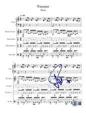 Trey Anastasio Signed Tweezer Sheet Music Phish Authentic Autograph Beckett
