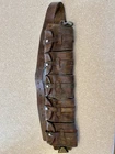 Military Swedish Mauser WW1 / WW2 Military Ammunition Belt Brown Leather 5 Pouch