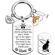 Pet Memorial Gifts for Dogs Cats - Loss of Cat Dog Sympathy Gift Rainbow Brid...