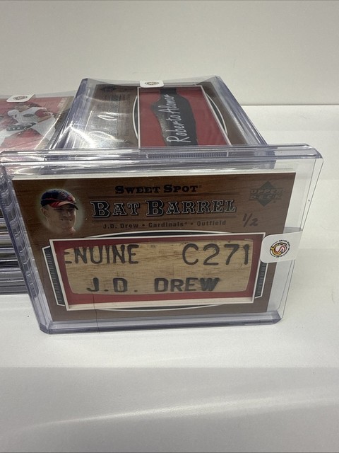 2002 Upper Deck Sweet Spot J.D. Drew Bat Barrel Game Used NAMEPLATE Cardinals /2