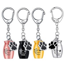 4 Pack Small Pet Urns for Dogs Ashes Keepsake Stainless Steel A6K15847