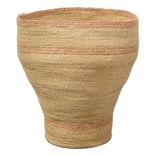 Maklaine Handwoven Seagrass Wicker/Rattan Decorative Basket in Orange