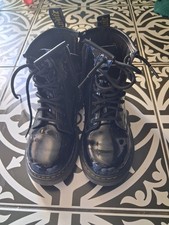 Size 13 Girls Dr Marten Black Patent Boots