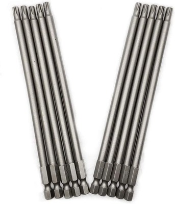 10PCS 6''/150Mm T27 Torx Head Screwdriver Bit Set, 1/4 Inch Hex Shank with Quick