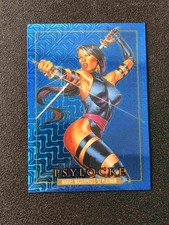 Psylocke 2024 Marvel Masterpieces 92 Platinum #65 Blue Traxx