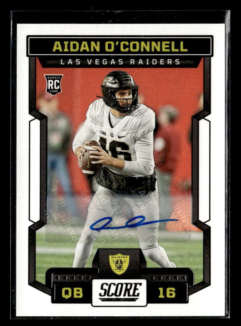 2023 Score Aidan O'Connell Auto Autograph #310 Las Vegas Raiders U9578