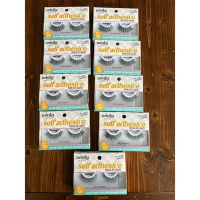 Ardell False Eyelashes Womens OS Black Winks Peace Self Adhesive 9 Pack Lot