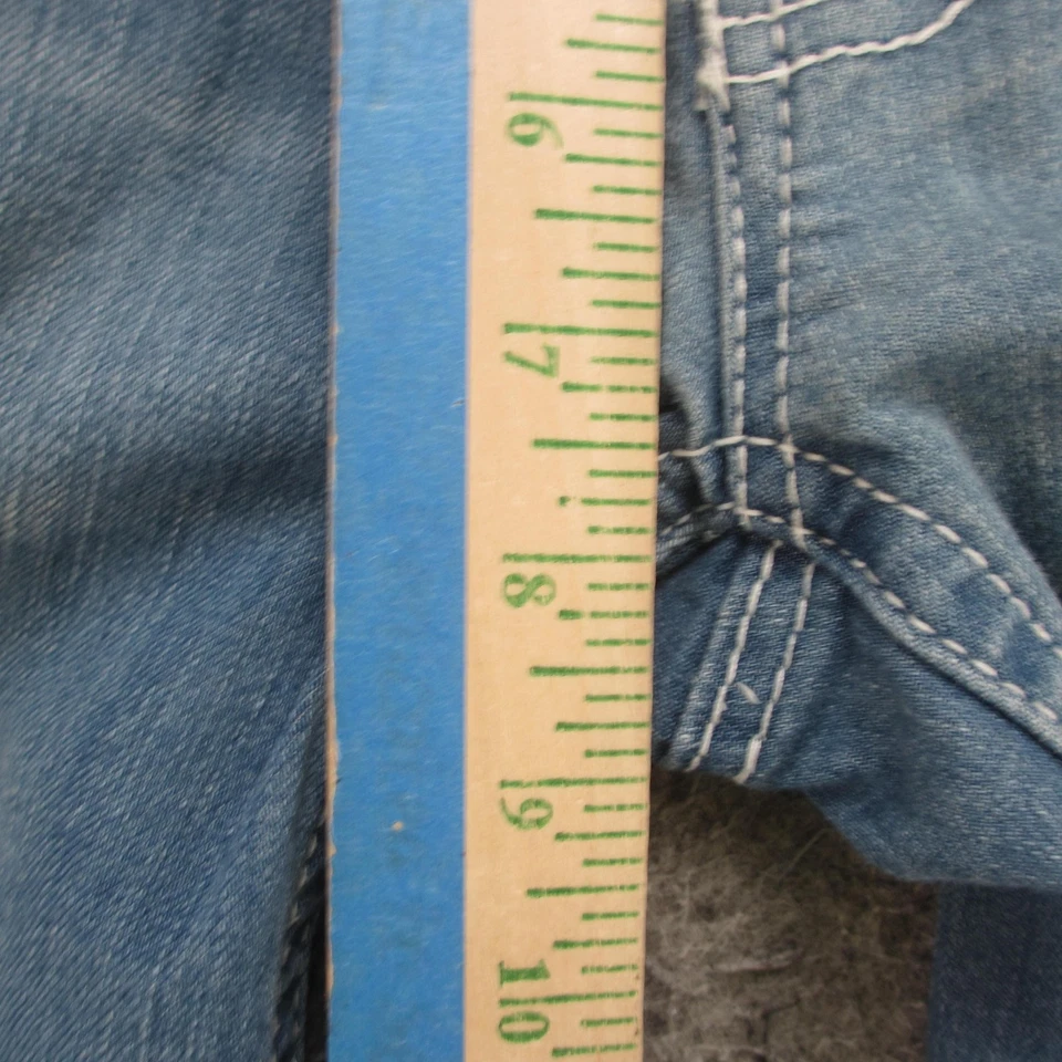 Женские джинсы Jolt 1/2 легкие вареные синие с низкой талией эластичные джинсовые с 5 карманами - Изображение 4 из 4