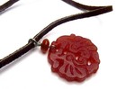 Vintage Carved Carnelian Pendant  Necklace — photo 2