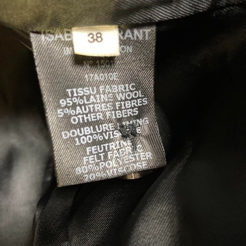 Abrigo Isabel Marant ETOILE Marrón Caqui Lana Mujer Talla 38 Pata de Gallo - Imagen 3 de 11