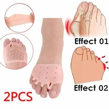2Pcs Silicone Bunion Toe Corrector Orthotics Straighter Separator Pain Relief