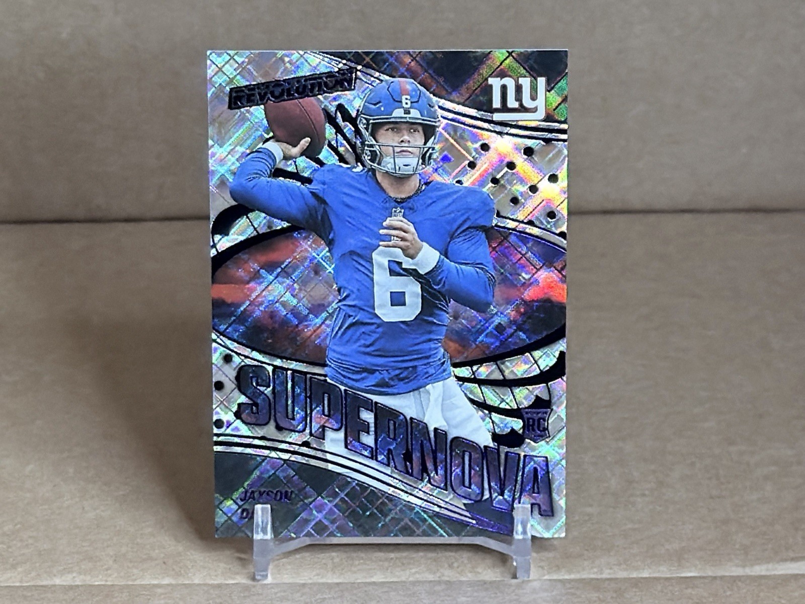 2025 Panini Revolution Football Jaxson Dart Cosmic Supernova /20 RC Rookie #8