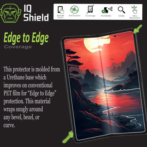 IQShield Screen Protector Compatible with Samsung Galaxy Z Fold 3 (2-Pack) - Picture 10 of 12