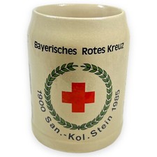 Tonkrug 0,5l Bayerisches Rotes Kreuz San.-Kol.-Stein 1900-1985 Seidel Bierkrug
