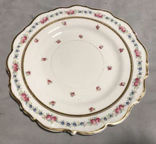 ANTIQUE K3616 BROWN WESTHEAD MOORE CAULDON PORCELAIN PLATES HER MAJESTY POTTER