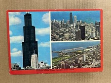 Postcard Chicago IL Illinois Sears Tower Skyline Willis Tower Vintage PC
