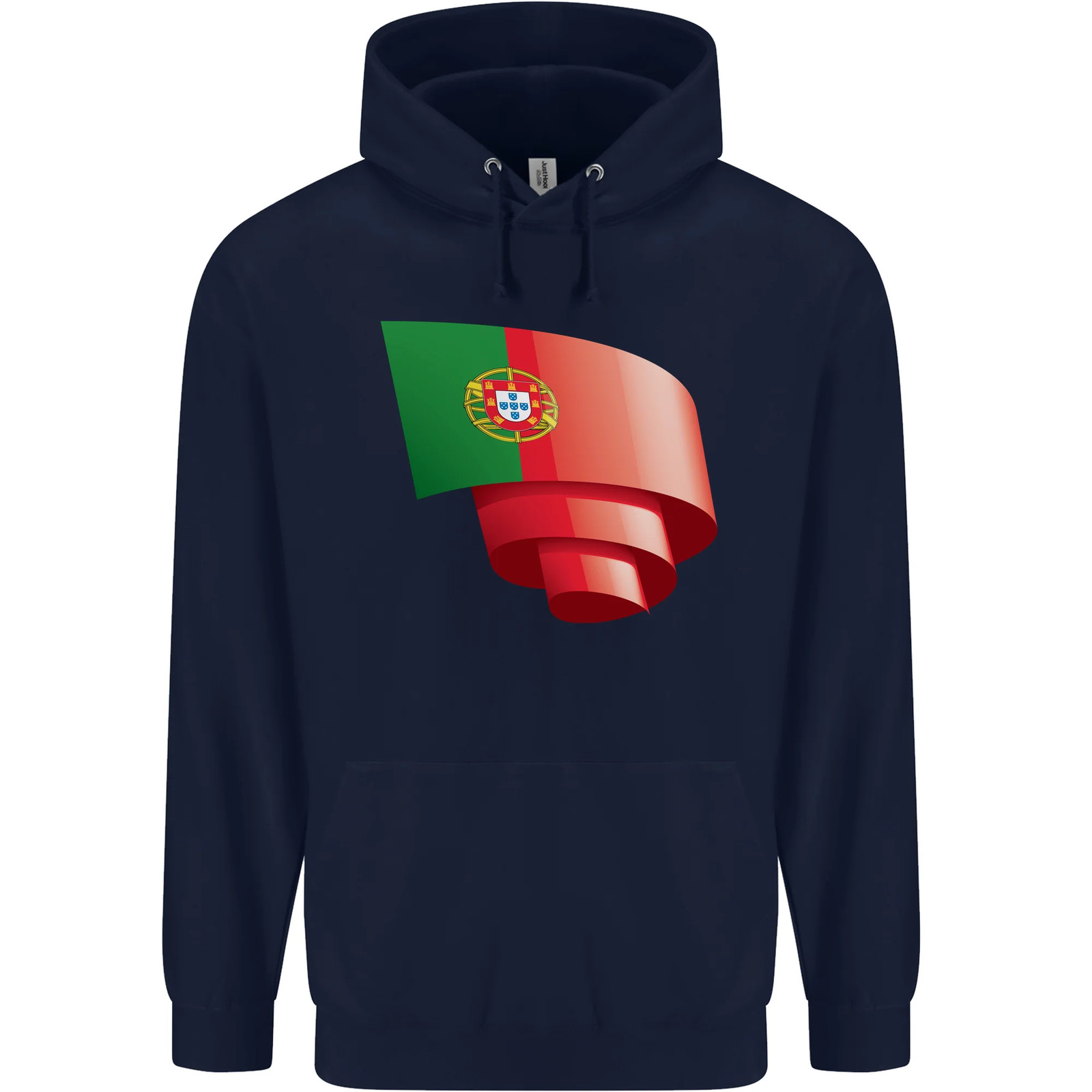Curled Portugal Flag Portugese Day Football Childrens Kids Hoodie image 2