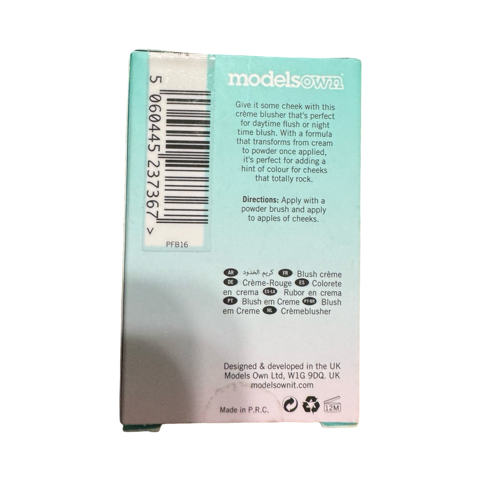 Models Own Rock N Rosy Cream Blusher (Tulip) NIB