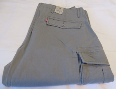 Levi's Men's 100% Cotton Tapered Leg ACE Cargos Grey Pants Size 36X30
