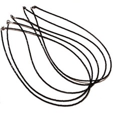 925 Sterling Silver Black Spinel Beaded Necklace,Spinel Necklace,Black Spinel