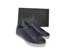 Jasper Conran Gardacups Lace Up Navy Trainers Shoes Leather Mens Size 7 Eur 41