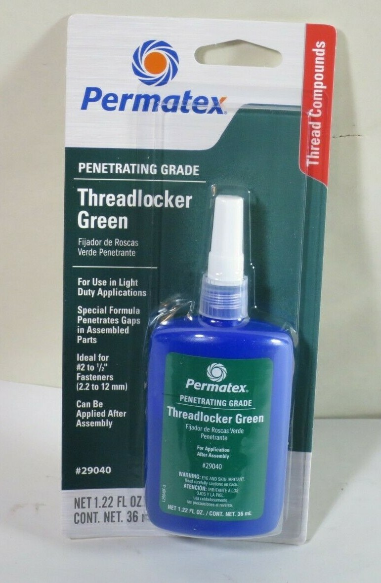 Permatex 29040 Grade Threadlocker Green, 36 ml 686226290403 eBay
