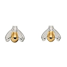 Small Bee Stud Earrings 9ct Yellow Gold Plated Hallmarked Brand New Boxed