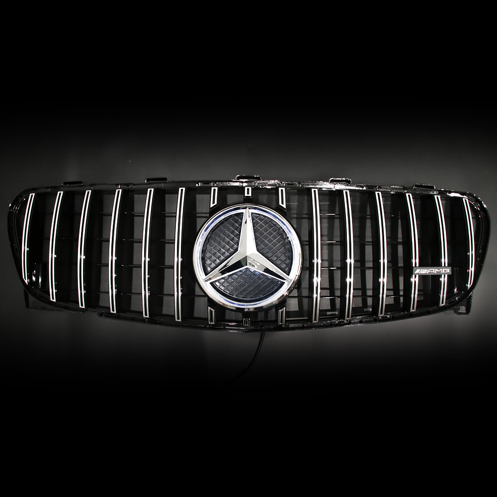 GTR Style Grille &Led Emblem For Mercedes Benz GLAClass X156 20182020