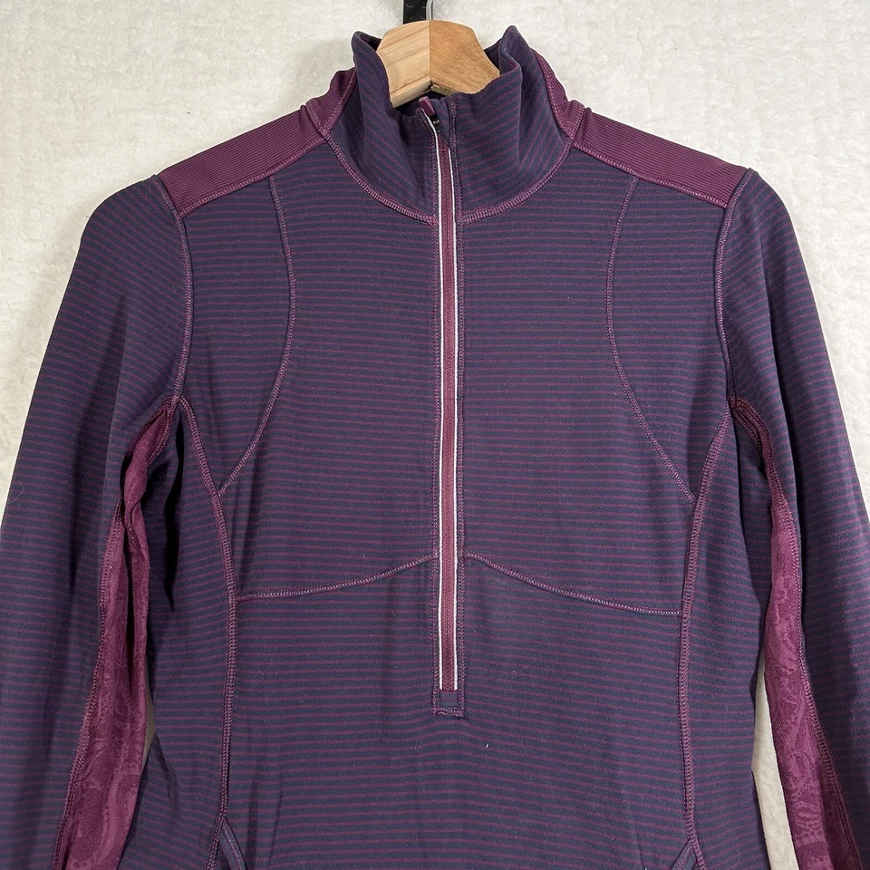 Sudadera Lululemon Star Runner Pullover Hyper Stipe Paisley Ciruela Talla 2/4? Foto 4 de 4
