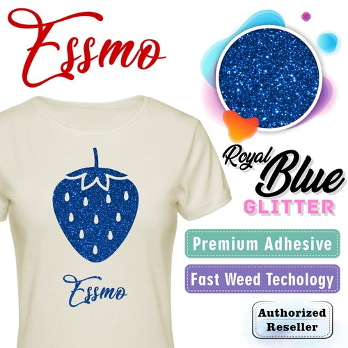 Royal Blue Glitter Heat Transfer Vinyl HTV T-Shirt 20" Iron On Heat Press DG07 - 第 1/7 張圖片
