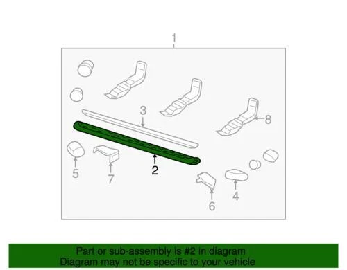 Genuine Ford 2001 Explorer Sport Trac Running Board 1L5Z-16450-AAA - Imagem 2 de 2