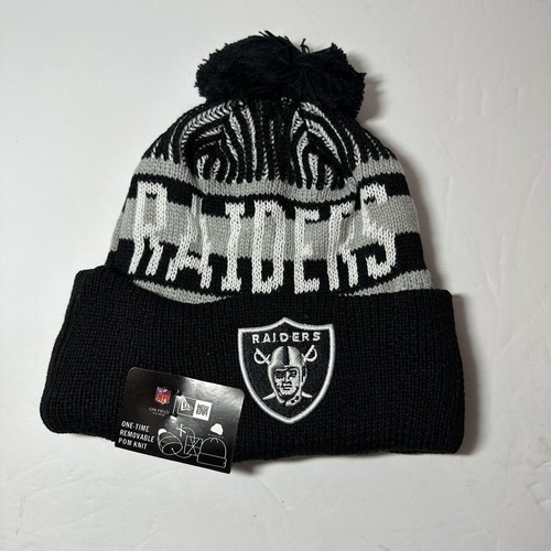 New Era NFL Las Vegas Raiders Winter Knit Fleece Lined Beanie Hat New