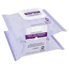 80 Count, 2 Pack Equate Beauty Night-Time Soothing Makeup Remover Wipes..